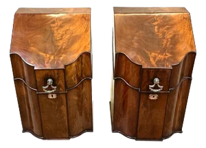 Georgian Mahogany Knife Boxes, 1770, Set of 2