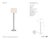 AERIN by Visual Comfort Signature Shae 65" Sculpted Floor Lamp in Aged Iron with Linen Shade Designer: AERIN Height: 64.5"...