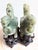 Asian 2 Antique Chinese Dragon Celadon Jade Vessels Custom Stands Qing Republic Era For Sale - Image 3 of 12