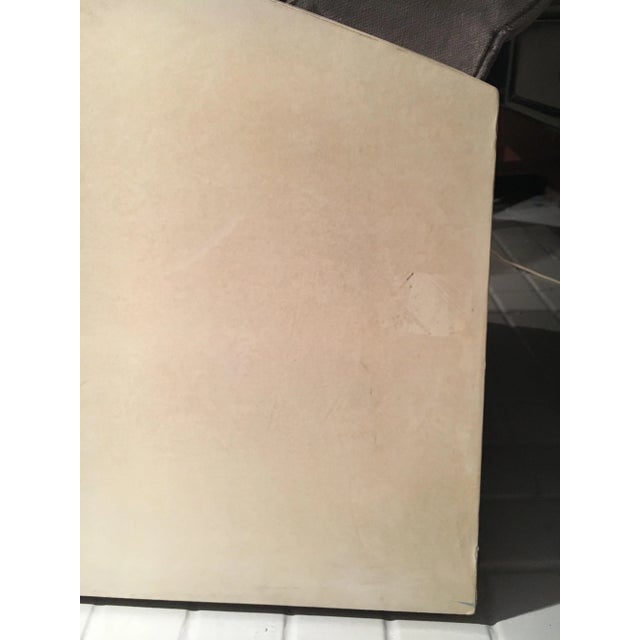 Set of Art Deco Parchment & Velvet Armchairs, 1940s For Sale - Image 6 of 12