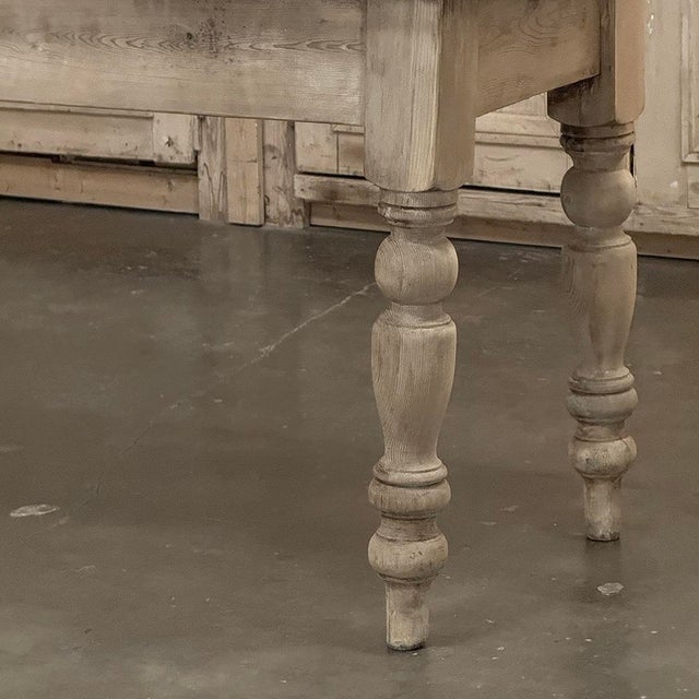 19th Century Stripped English Pine Dining Table For Sale - Image 14 of 18
