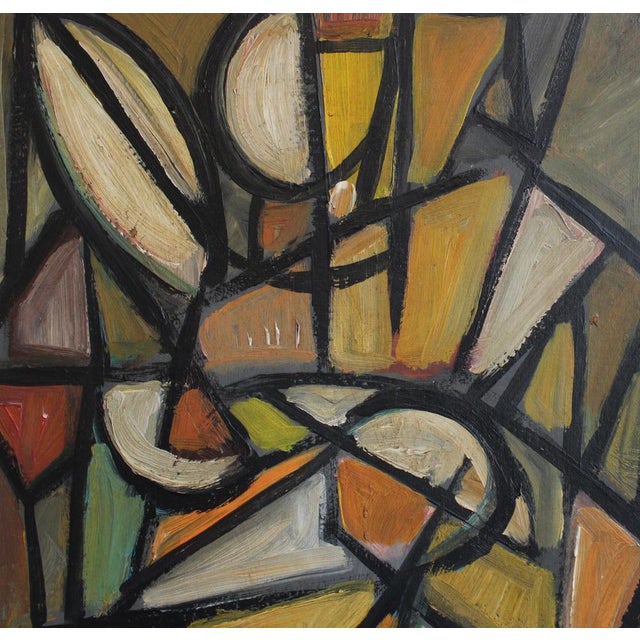 Postwar European Artist, The Vanguard Series Nr. XXII Abstract Composition, 1950s-1970s, Oil on Board, Framed For Sale - Image 6 of 13