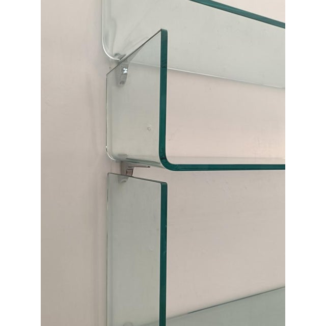 Glass Babila Shelves by Luca Casini for Fiam, Italy, 1990s, Set of 3 For Sale - Image 4 of 10