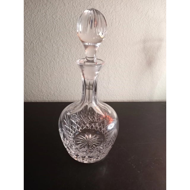 1980s Marked Atlantis Cut Crystal Decanter With Stopper For Sale - Image 9 of 10