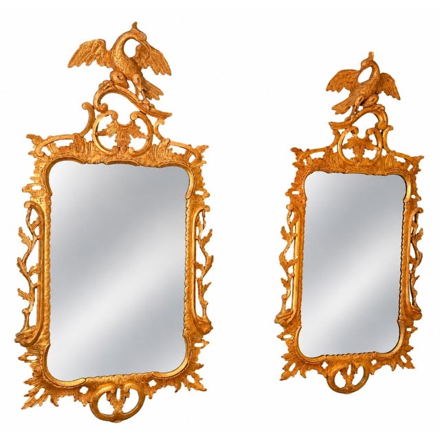 18th Century Rococo Chippendale Giltwood Wall Mirrors, 1760, Set of 2 For Sale - Image 16 of 16