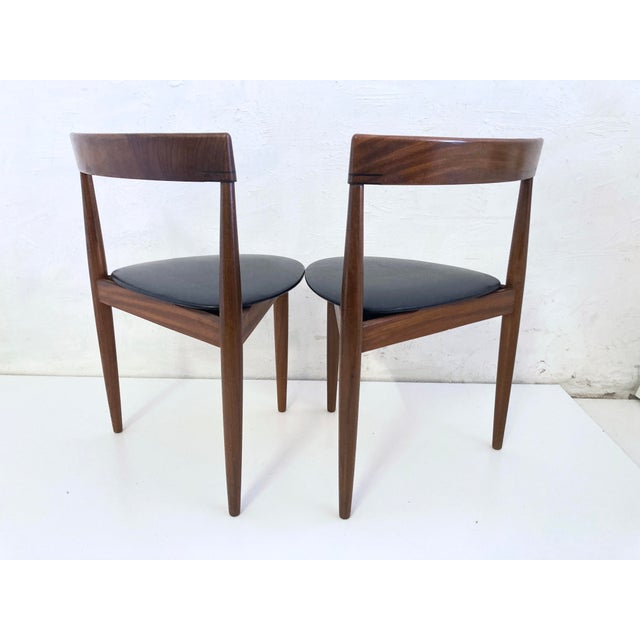 1960s Roundette Side Chairs in Teak and Faux Leather by Hans Olsen for Frem Rojle, 1960s, Set of 2 For Sale - Image 5 of 15