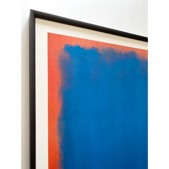 1980s Mark Rothko Vintage 1986 Abstract Expressionist Lithograph Print Framed Extra Large Museum Poster " Untitled " 1955 For Sale - Image 5 of 13