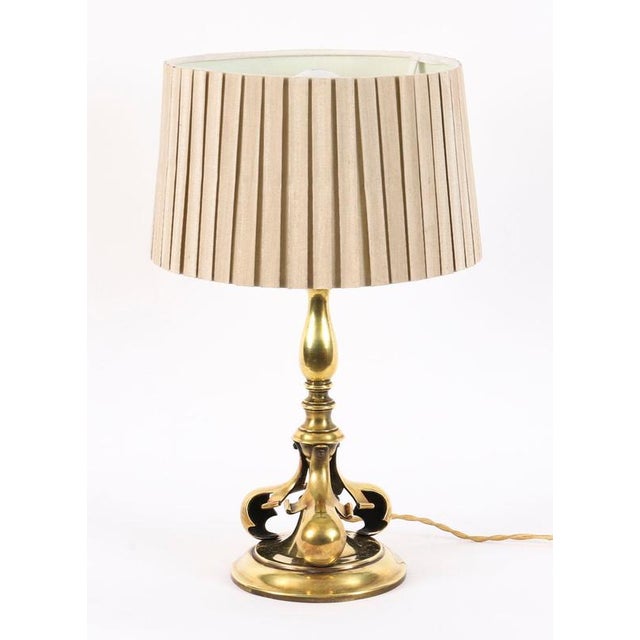 Antique French Art Nouveau Ormolu Table Lamp, Late 19th Century For Sale - Image 3 of 18