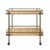 Wood Matthew Izzo Home Cash Light Burlwood Bar Cart With Brass Details For Sale - Image 7 of 7