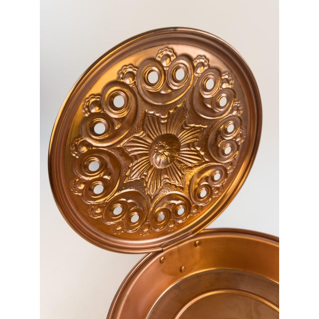 Vintage French L. Lecellier Villedieu Copper Bed Warmer / Decorative Wall Object, 1960s For Sale - Image 12 of 18