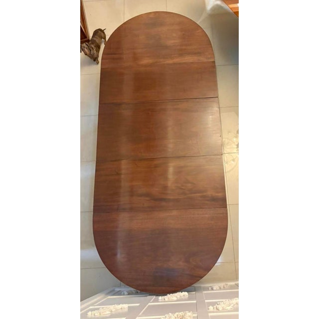 Early 19th Century Antique Georgian Mahogany Extendable Triple Pillar Dining Table, 1800 For Sale - Image 5 of 18