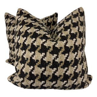 Pierre Frey "Brigitte" in Camel 22" Pillows-A Pair For Sale
