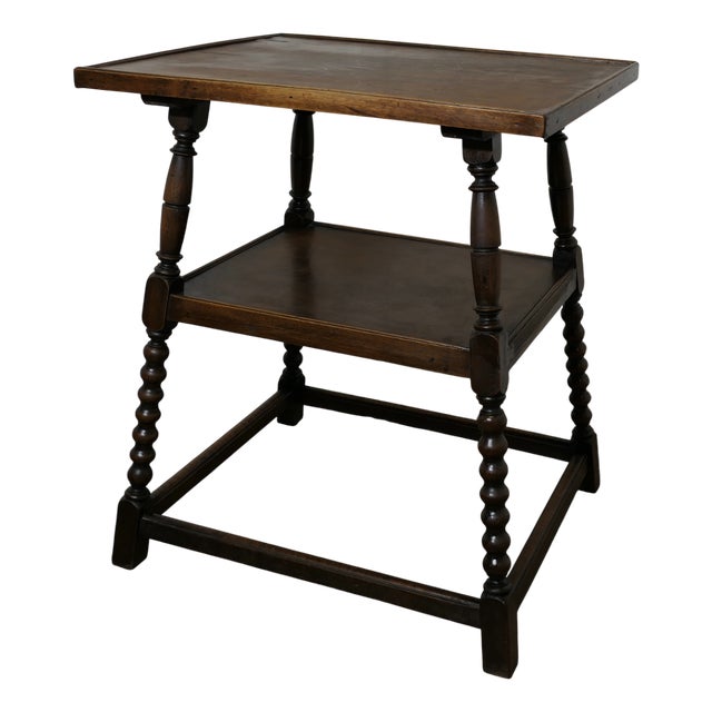 Edwardian Walnut 2 Tier Occasional Table, 1890s For Sale