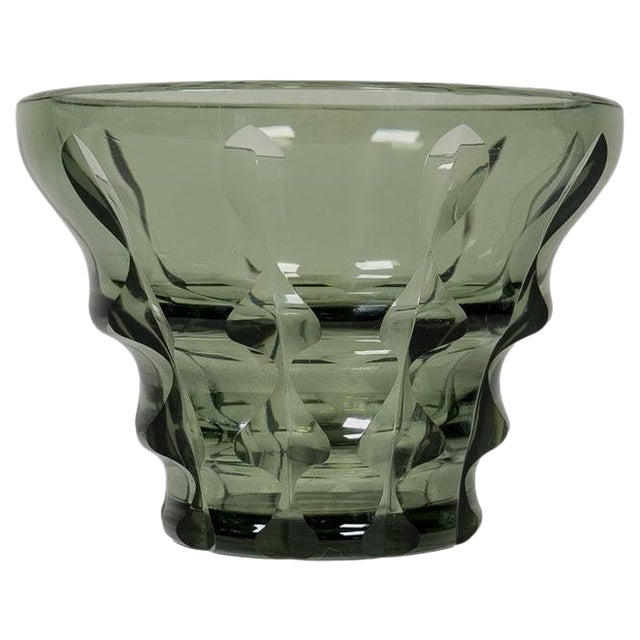 Art Deco Glass Bowl, 1930s For Sale