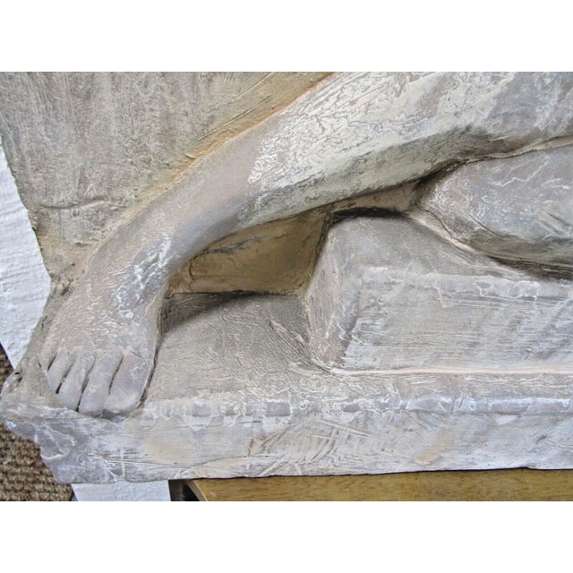 Plastic 1990s The Casey Collection Large Sculpted Wall Art Woman With Gazelle For Sale - Image 7 of 11