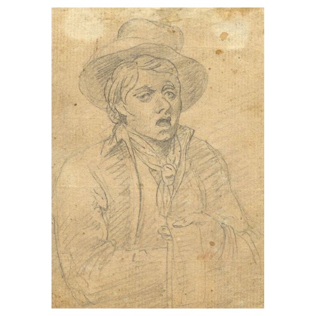 Samuel De Wilde, Boy in a Hat, 18th Century, Graphite Drawing For Sale