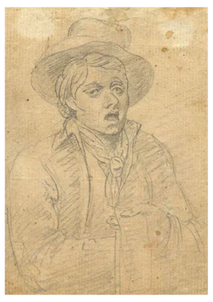 Samuel De Wilde, Boy in a Hat, 18th Century, Graphite Drawing