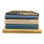 Set of 5 Coastal Blue & Cream Book Stack With Nantucket & Garden Themes — Curated Decorative Book Vignette For Sale