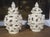 Cream Pair of Lidded and Pierced Italian Roses Creamware For Sale - Image 8 of 18