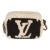 Brown Beige Monogram Teddy Fleece Beach Pouch For Sale