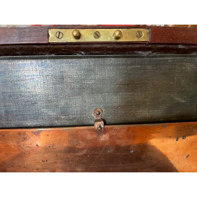 Brown Vintage Mahogany Copper and Tin Lined Humidor/Cigar Box For Sale - Image 8 of 10
