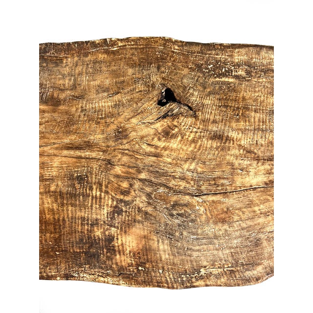 Vintage Large Lychee Slab Lobby Bench For Sale - Image 12 of 12