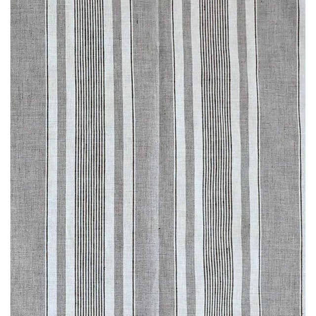 Traditional Vintage Rose Tarlow "Fidalgo" Gull Cotton Ticking Stripe- 5 Yards For Sale - Image 3 of 7