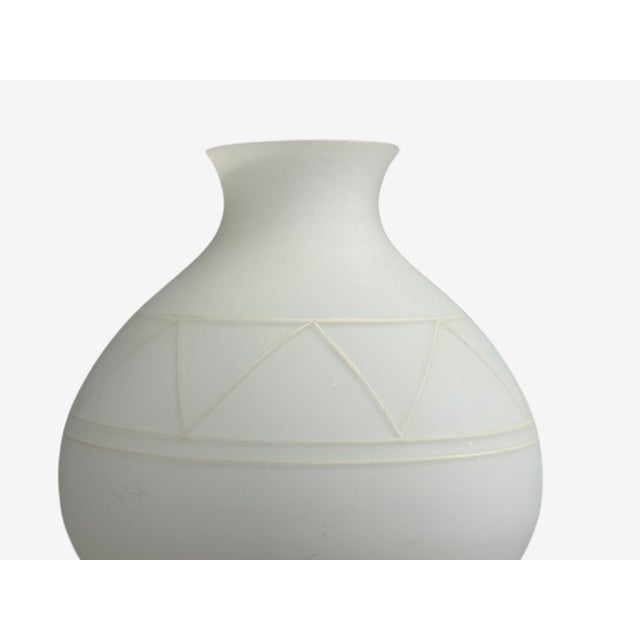 1950s Danish Modern, Pendant Light, Brass, Etched Glass For Sale - Image 12 of 12
