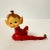 Red Vintage 1950s Pixie Elf Figurines Anthropomorphic Red Knee Hugger Elves Christmas Holiday a Pair For Sale - Image 8 of 13