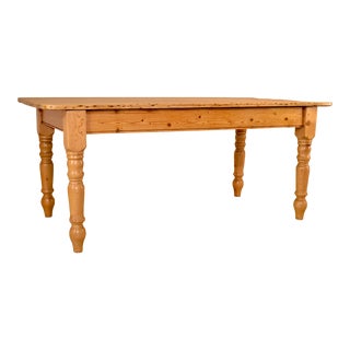 Circa 1940's English Pine Farm Table For Sale
