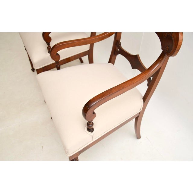 Brown Antique Swedish Armchairs, 1850s, Set of 2 For Sale - Image 8 of 10