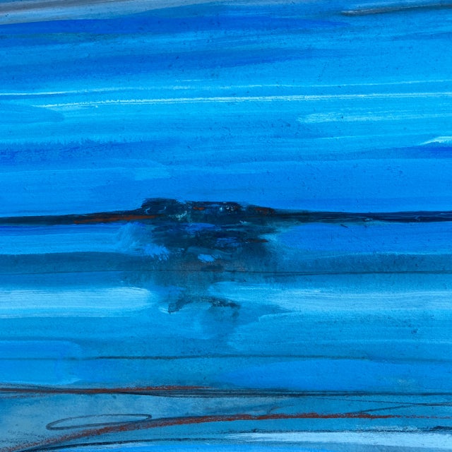 Contemporary Contemporary Original Abstract Seascape Painting /Pastel Signed For Sale - Image 3 of 7