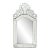 Mid-Century Reversed Etched Venetian Glass Mirror With Chain Beveled Detailing For Sale