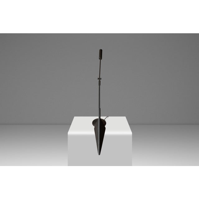 1990s Rare Mid-Century Industrial Post Modern Articulating Ufo Table / Desk Lamp Attributed to Robert Sonneman for Kovacs, Usa, C. 1990s For Sale - Image 5 of 16