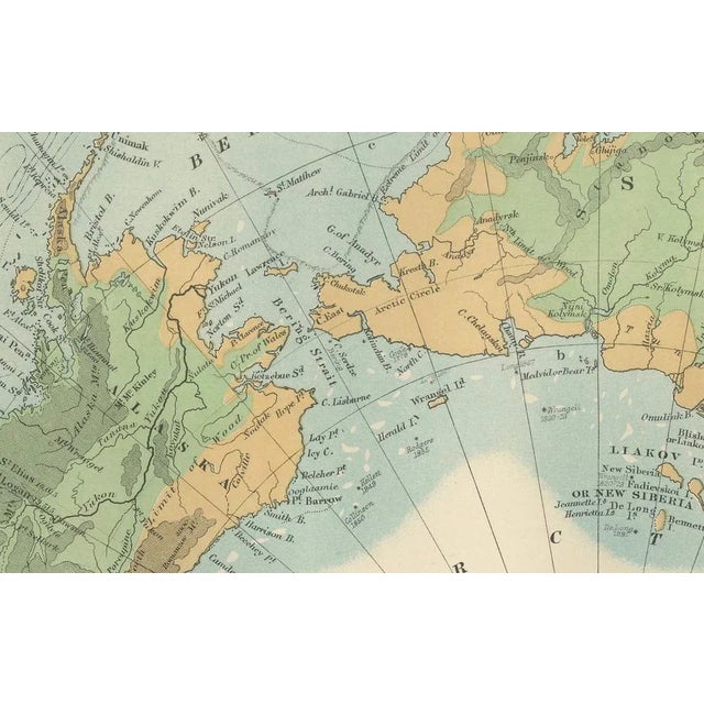 Vintage North Polar Chart, 1903, Paper For Sale - Image 4 of 10
