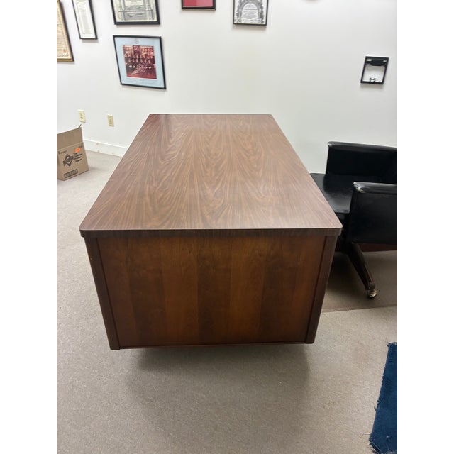Vintage Alma Desk Company Desk & Credenza For Sale - Image 4 of 8