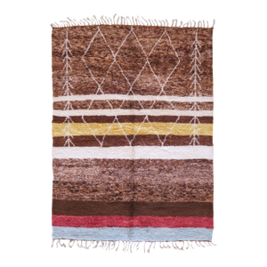 Authentic Tribal Moroccan Wool Rug - 9.7 X 7.1 Ft