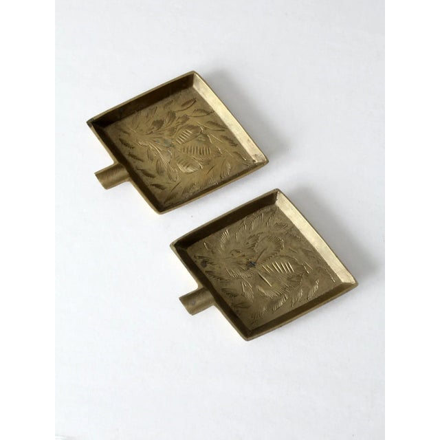 Vintage Brass Ashtray Pair For Sale - Image 6 of 11