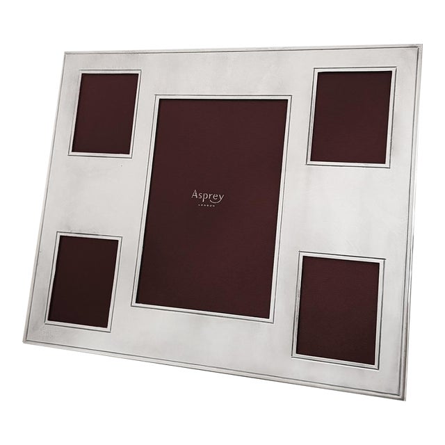 Asprey Multi-Aperture Solid Sterling Silver Frame For Sale