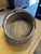Vintage Handwoven African / Moroccan Style Oval Raffia Basket With Center Cross Handle For Sale - Image 4 of 8