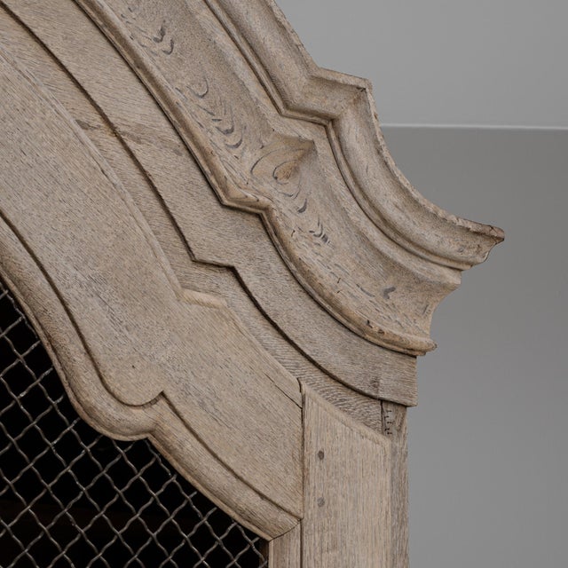 19th Century French Louis XV Style Cabinet with Wire Mesh Doors For Sale - Image 12 of 18