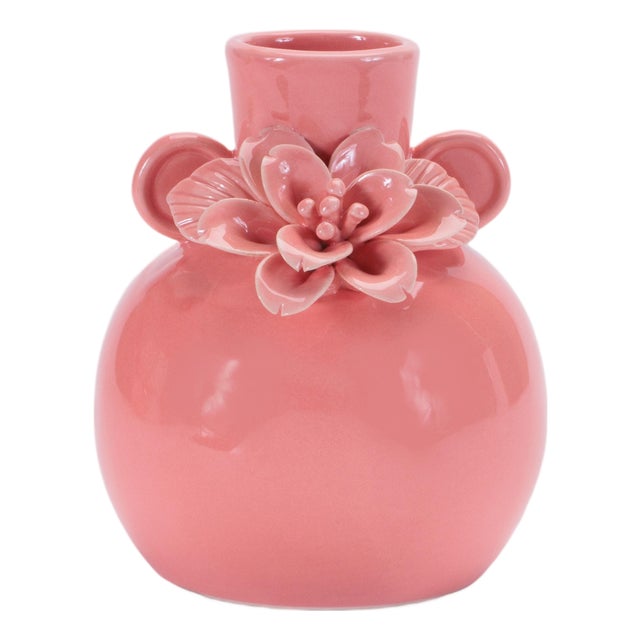 Storeware Bud Vase with Floral Accent (Set of 2) For Sale