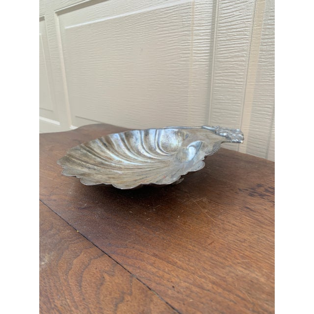Metal 19th-Century English Regency Silver-Plate Clam Shell Serving Dish For Sale - Image 7 of 11