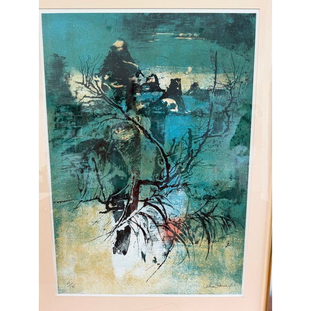 Hoi Lebadang (Vietnamese-French, 1921–2015), original limited-edition color lithograph, late 1960s–early 1970s. An...