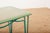 Side Table in Green Lacquered Wrought Iron and Sand-Colored Glass Top For Sale - Image 4 of 12
