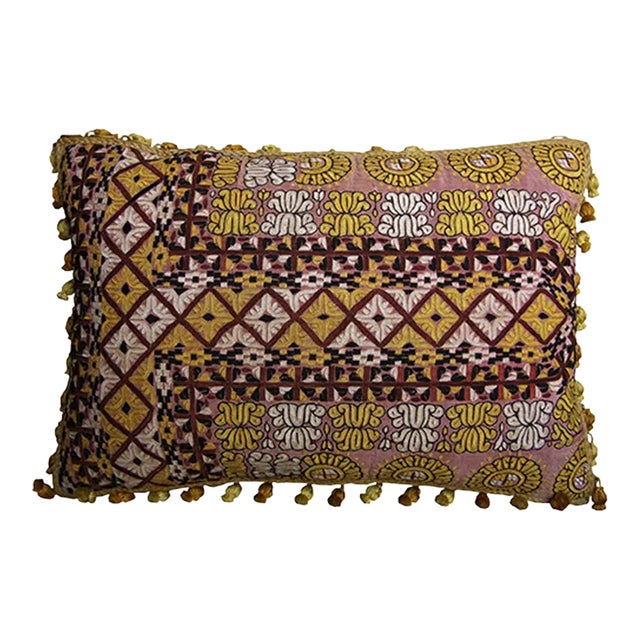 Circa 1850 Antique Uzbak Pillow For Sale