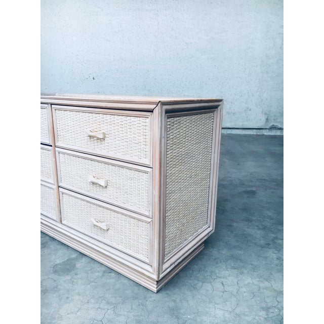 Washed Rattan Chest of Drawers, 1980s For Sale - Image 14 of 18