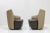 Mid 20th Century Mid-20th Century Swivel Bilboa Chairs by Vladimir Kagan in Silk and Leather For Sale - Image 5 of 7