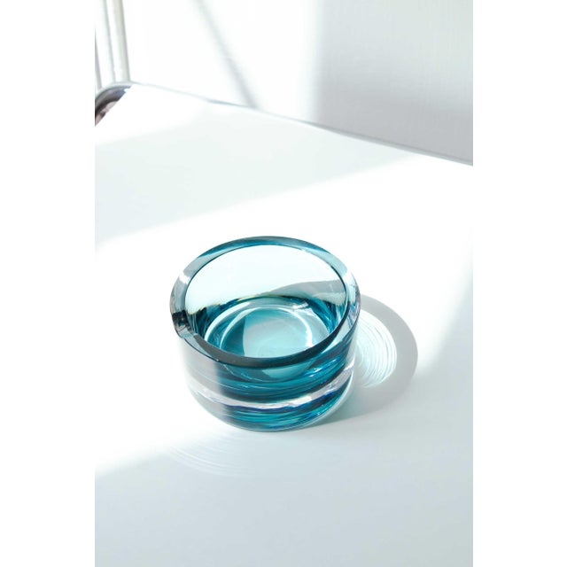 1970s Murano Sommerso Blue Crystal Ashtray, 1970s For Sale - Image 5 of 11