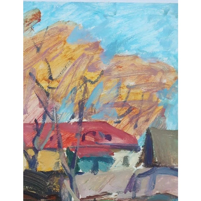 Realism Autumn Landscape Oil Painting, Ukrainian Impressionism, 1980s 49,5-39,5 For Sale - Image 3 of 6